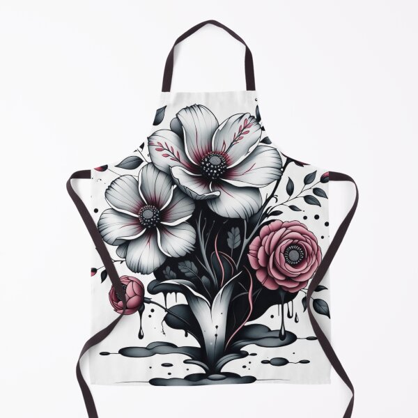 Item preview, Dark Elegant Floral Ink Drip designed and sold by WhereHopeBlooms.