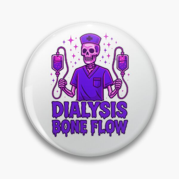 Item preview, Dialysis Bone Flow – Dialysis Nurse Skeleton Halloween Design designed and sold by ClinicalHubs.