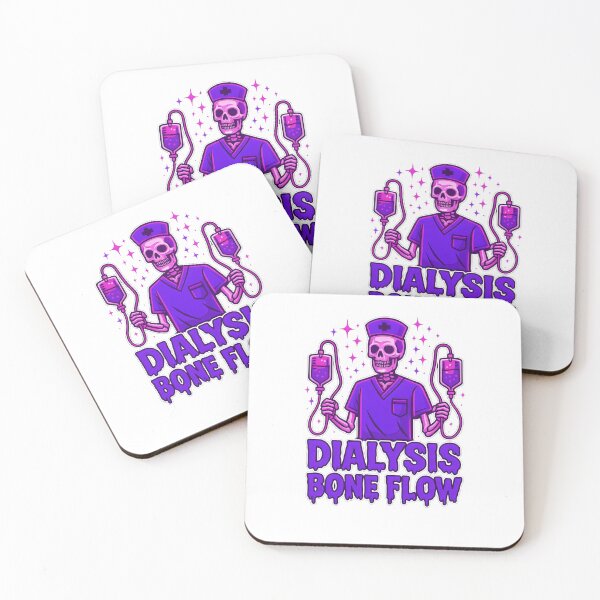 Item preview, Dialysis Bone Flow – Dialysis Nurse Skeleton Halloween Design designed and sold by ClinicalHubs.