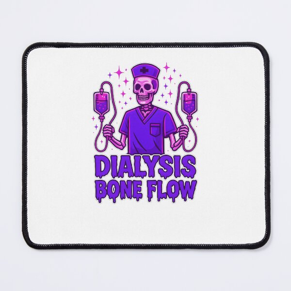 Item preview, Dialysis Bone Flow – Dialysis Nurse Skeleton Halloween Design designed and sold by ClinicalHubs.