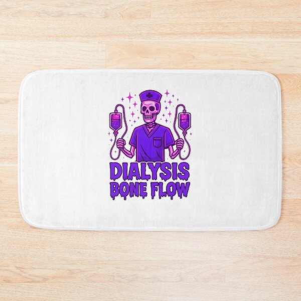 Item preview, Dialysis Bone Flow – Dialysis Nurse Skeleton Halloween Design designed and sold by ClinicalHubs.