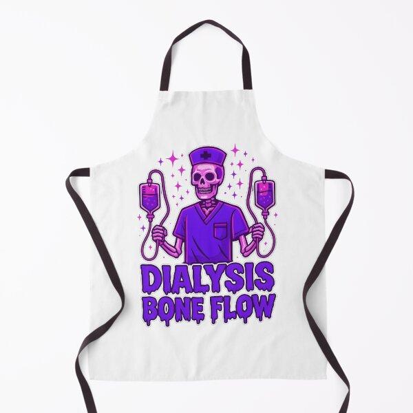 Item preview, Dialysis Bone Flow – Dialysis Nurse Skeleton Halloween Design designed and sold by ClinicalHubs.