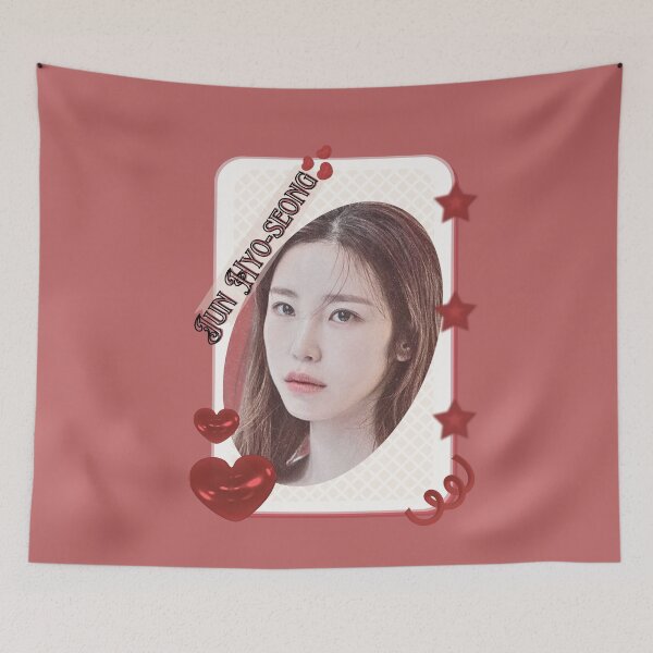 Item preview, Jun Hyo-seong (전효성) Korean actress South Korean celebrity K-drama star Korean film  illustration Red Aesthetic Collage Design designed and sold by AJUNICE STUDIO.
