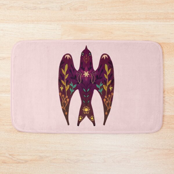 Item preview, Swallow, purple bird, folkloric patterns, lucky charms, totem designed and sold by Dormitria.
