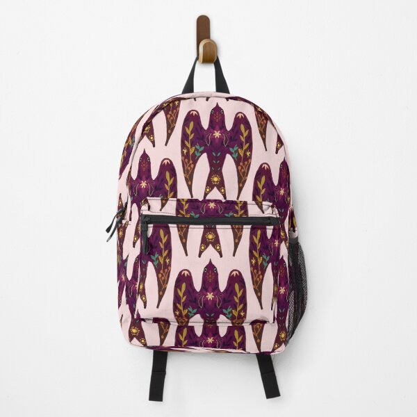 Item preview, Swallow, purple bird, folkloric patterns, lucky charms, totem designed and sold by Dormitria.