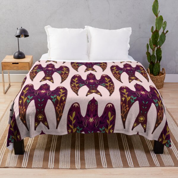Item preview, Swallow, purple bird, folkloric patterns, lucky charms, totem designed and sold by Dormitria.