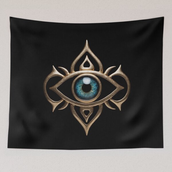 Item preview, golden eye sigil – occult symbol – dark fantasy emblem designed and sold by Traumrausch.