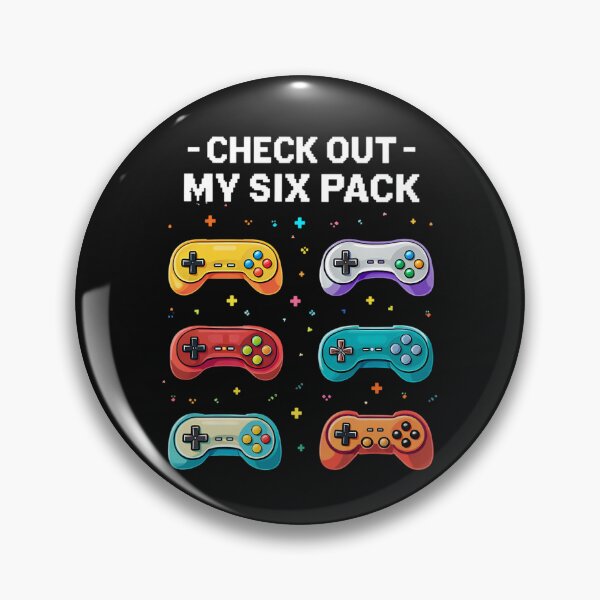 Item preview, Check Out My 6 Six Pack Retro Gaming Controller Humor Men Boys designed and sold by clothesy7.
