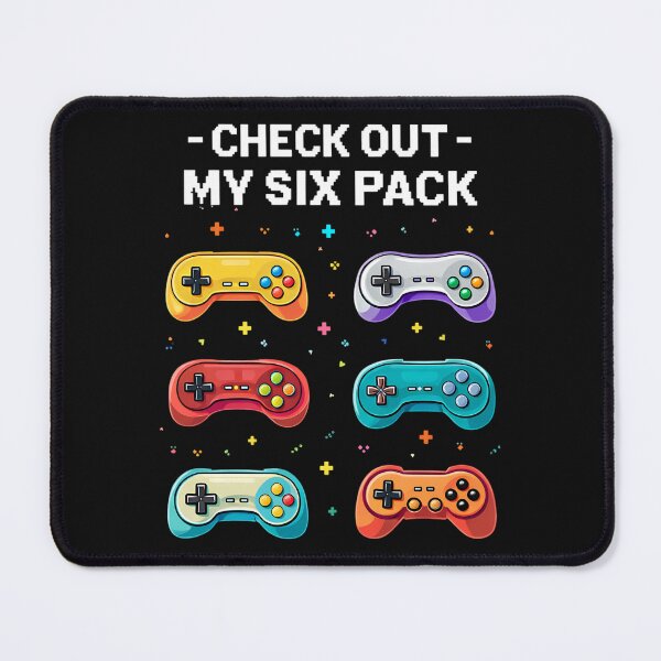 Item preview, Check Out My 6 Six Pack Retro Gaming Controller Humor Men Boys designed and sold by clothesy7.