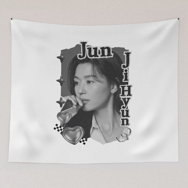 Item preview, Jun Ji-hyun (전지현) Korean actress South Korean celebrity K-drama star Korean film n Black and White Collage Digital Art Portrait designed and sold by AJUNICE STUDIO.