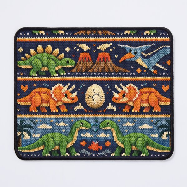Item preview, Cool dinosaurs, knitted picture designed and sold by Mauswohn.