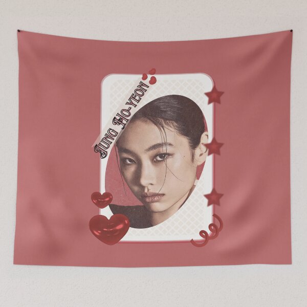 Item preview, Jung Ho-yeon (정호연) Korean actress South Korean celebrity K-drama star Korean film  illustration Red Aesthetic Collage Design designed and sold by AJUNICE STUDIO.