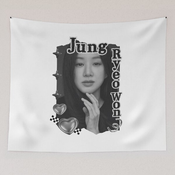 Item preview, Jung Ryeo-won (정려원) Korean actress South Korean celebrity K-drama star Korean film n Black and White Collage Digital Art Portrait designed and sold by AJUNICE STUDIO.