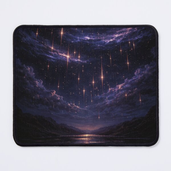 Item preview, Cosmic Night Reflection Art Print | Dreamy Starry Sky Landscape designed and sold by Visualynx.