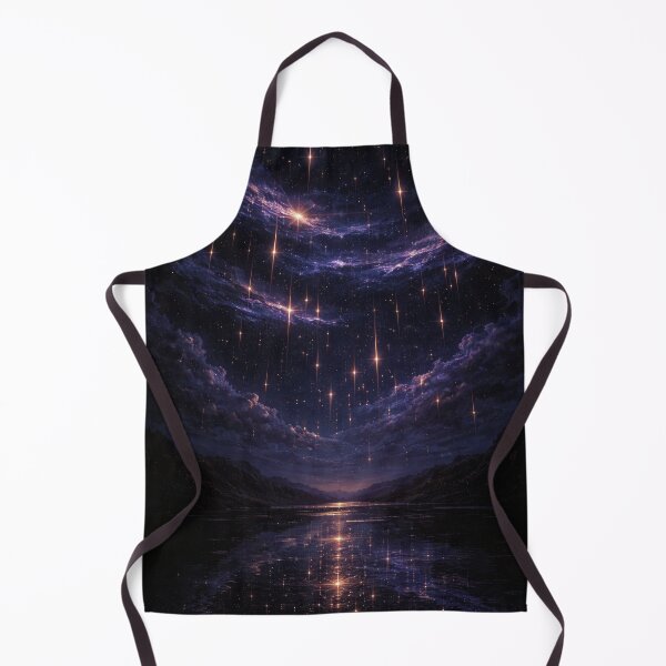 Item preview, Cosmic Night Reflection Art Print | Dreamy Starry Sky Landscape designed and sold by Visualynx.