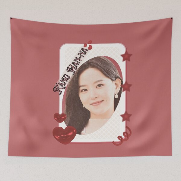 Item preview, Kang Han-na (강한나) Korean actress South Korean celebrity K-drama star Korean film  illustration Red Aesthetic Collage Design designed and sold by AJUNICE STUDIO.