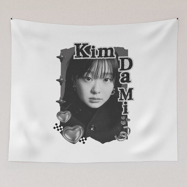 Item preview, Kim Da-mi (김다미) Korean actress South Korean celebrity K-drama star Korean film n Black and White Collage Digital Art Portrait designed and sold by AJUNICE STUDIO.