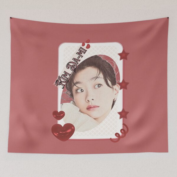 Item preview, Kim Da-mi (김다미) Korean actress South Korean celebrity K-drama star Korean film  illustration Red Aesthetic Collage Design designed and sold by AJUNICE STUDIO.