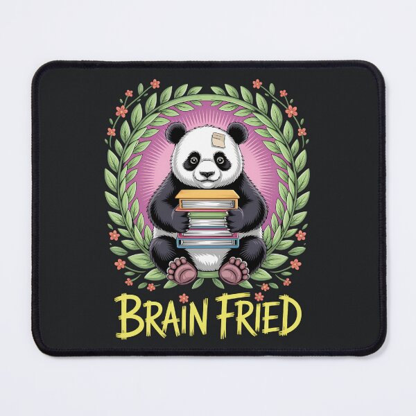 Item preview, Brain Fried – Cute Funny Panda Sarcastic Study Burnout Humor designed and sold by Taans-Creation.
