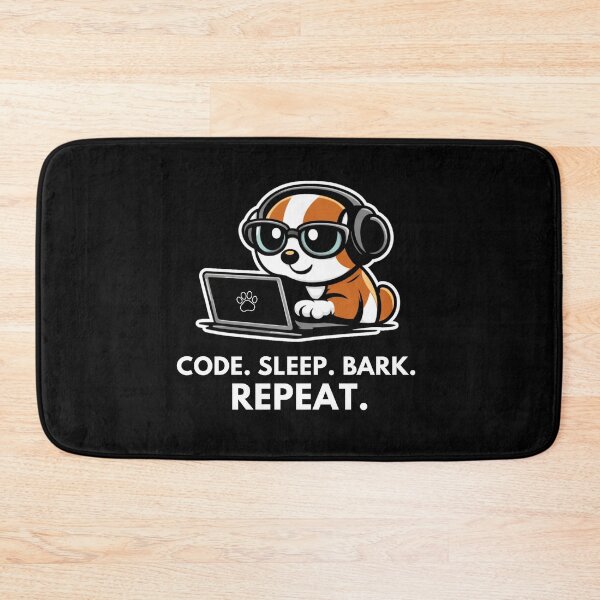 Item preview, Dog Programmer – Code Sleep Bark Repeat Funny Coding Design designed and sold by LucaVibeBrand.
