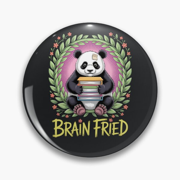Item preview, Brain Fried – Cute Funny Panda Sarcastic Study Burnout Humor designed and sold by Taans-Creation.