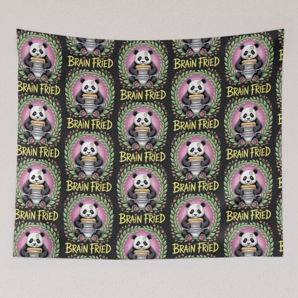 Item preview, Brain Fried – Cute Funny Panda Sarcastic Study Burnout Humor designed and sold by Taans-Creation.