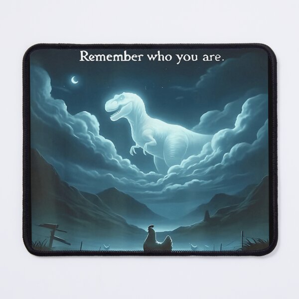 Item preview, Remember Who You Are Inspirational Dinosaur Fantasy Night Art designed and sold by PonyRoniku.