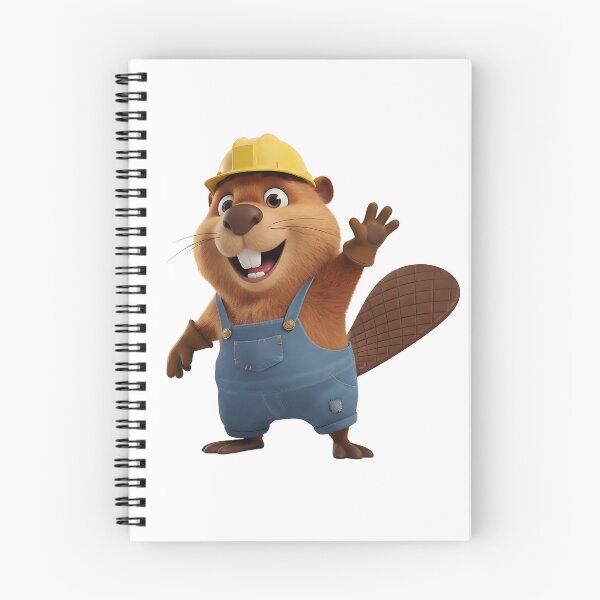 Item preview, Cute Beaver Construction Worker Carpenter Waving Hello designed and sold by vk09.