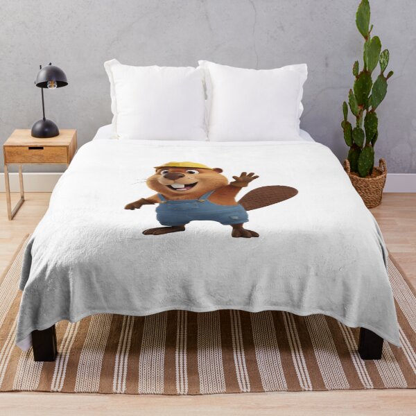 Item preview, Cute Beaver Construction Worker Carpenter Waving Hello designed and sold by vk09.