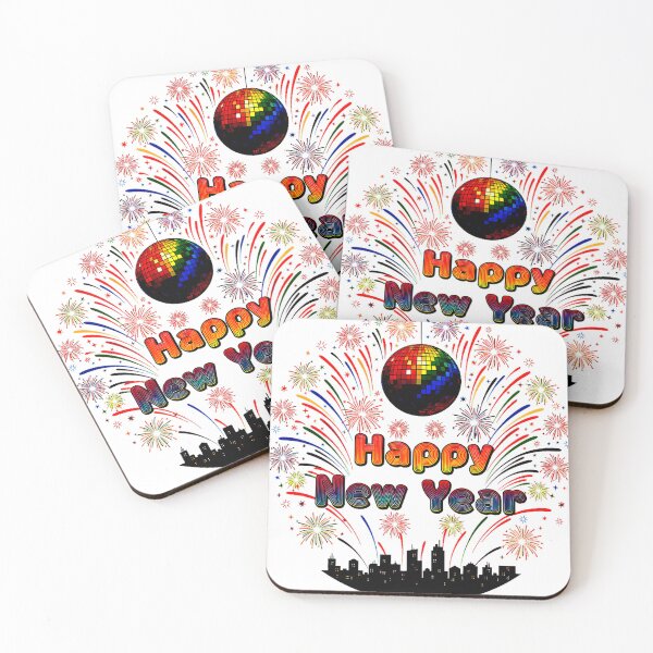 Item preview, Happy New Year – Disco Ball & City Skyline Celebration designed and sold by meesub.