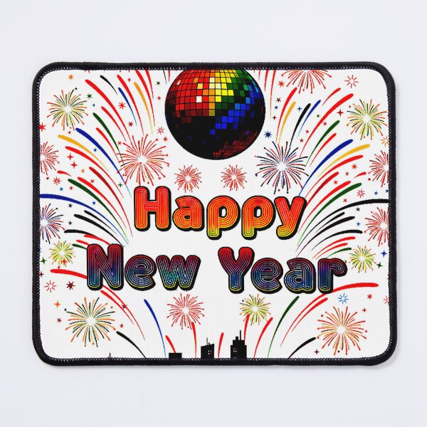 Item preview, Happy New Year – Disco Ball & City Skyline Celebration designed and sold by meesub.