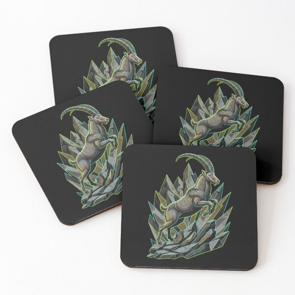 Item preview, Alpine Ibex Modern Peak Strength & Wild Freedom  Mountain Wildlife Art designed and sold by SavannaStrikes.