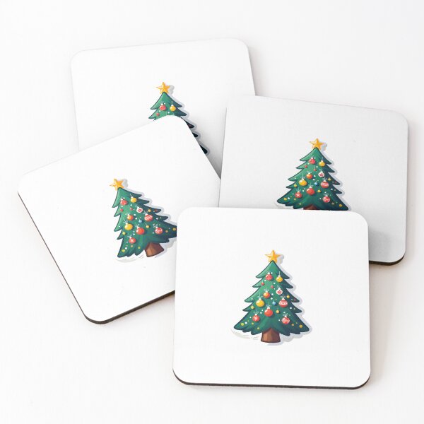 Item preview, Cute Decorated Christmas Tree Illustration designed and sold by Festify Stickers197.