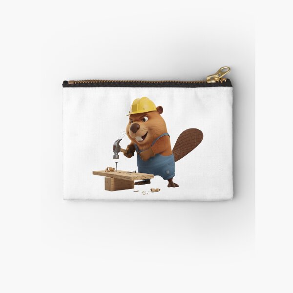 Item preview, Cute Beaver Carpenter Hammering Nail Woodworking designed and sold by vk09.