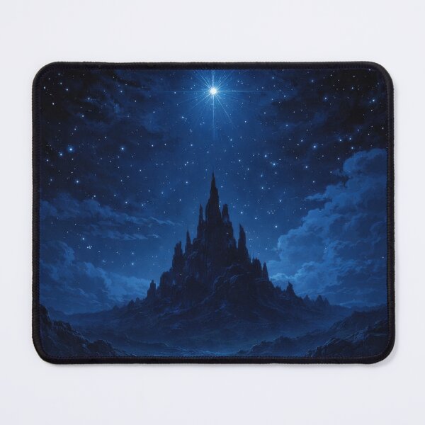 Item preview, Dark Valley Light Path | Atmospheric Night Landscape Art designed and sold by Visualynx.