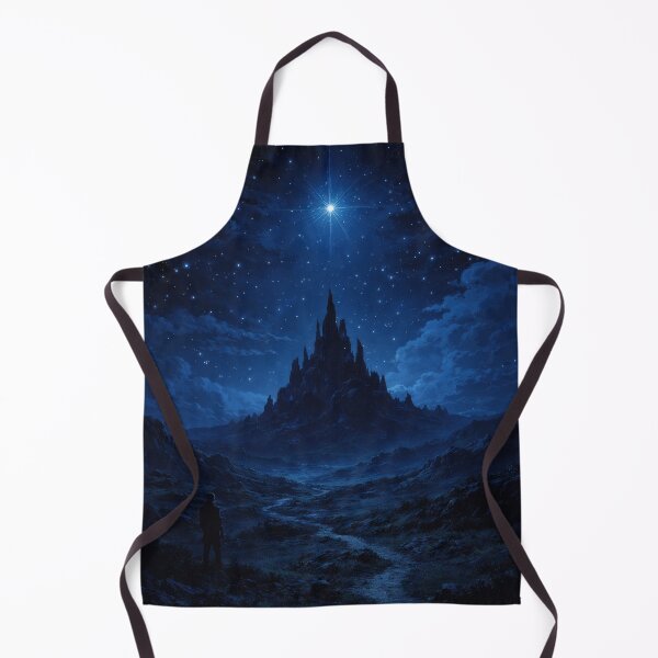Item preview, Dark Valley Light Path | Atmospheric Night Landscape Art designed and sold by Visualynx.