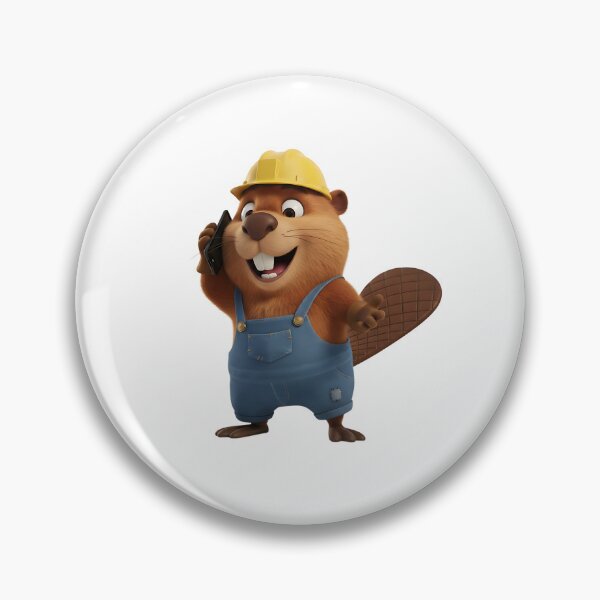 Item preview, Cute Beaver Contractor Talking On Smartphone Call designed and sold by vk09.
