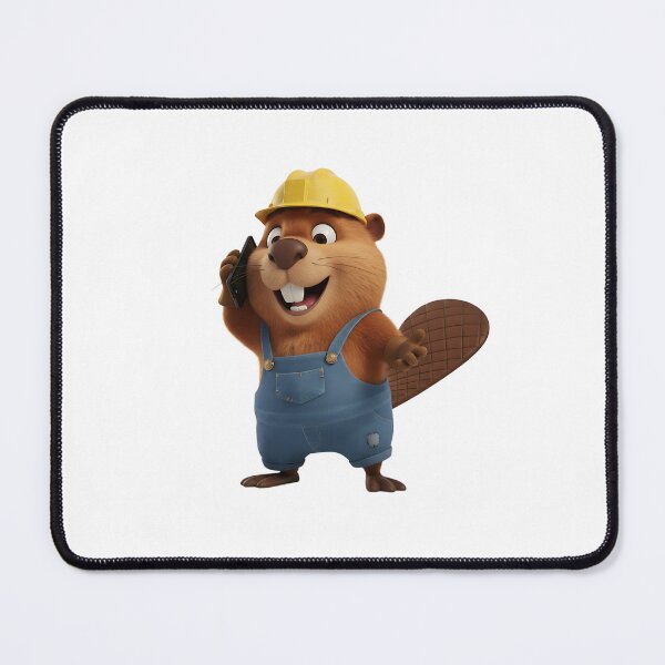 Item preview, Cute Beaver Contractor Talking On Smartphone Call designed and sold by vk09.