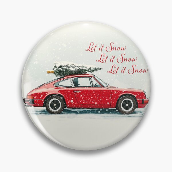 Item preview, Let it snow sports car 911 964 Winter Snowy Christmas Tree designed and sold by blackdogshop.