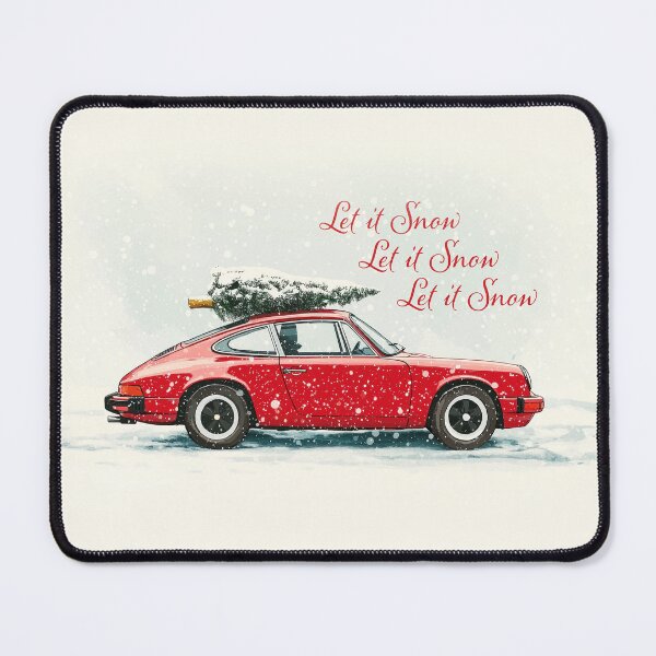 Item preview, Let it snow sports car 911 964 Winter Snowy Christmas Tree designed and sold by blackdogshop.