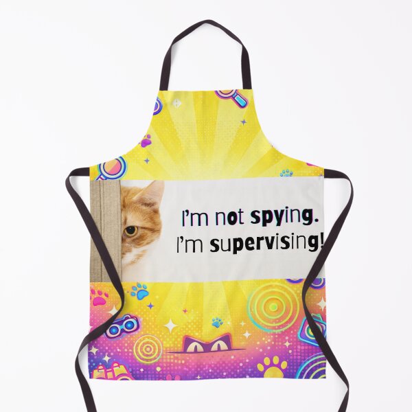 Item preview, I’m Not Spying, I’m Supervising! Funny Cat Supervisor Meme designed and sold by Matty69TeeS.