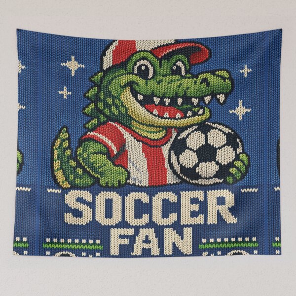 Item preview, Football fan, funny crocodile designed and sold by Mauswohn.