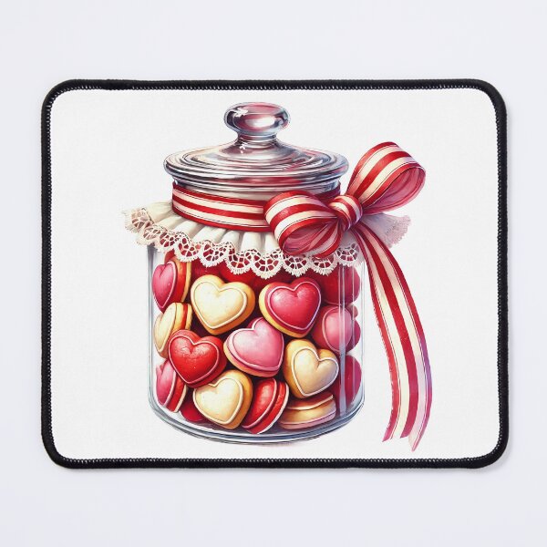 Item preview, Aesthetic Watercolor Valentine Cookies - Romantic Treats designed and sold by FuzionRaptor.