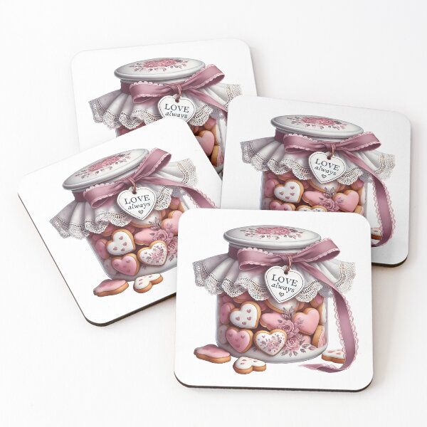Item preview, Soft Watercolor Valentine Heart Cookies - Romantic Bakery Art designed and sold by FuzionRaptor.