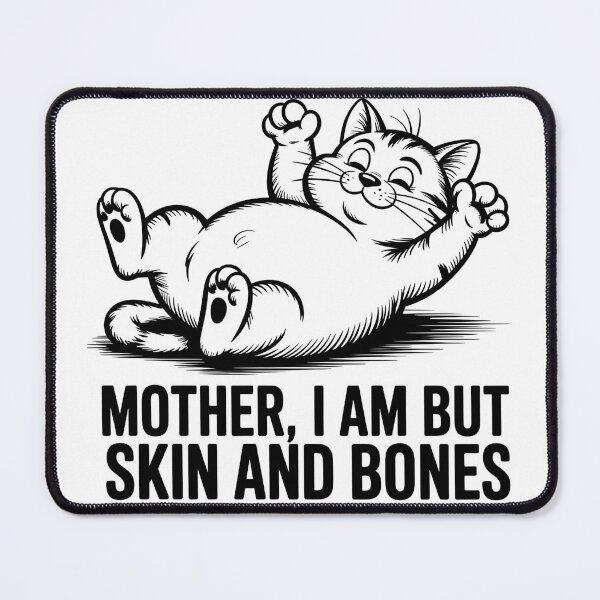 Item preview, Mother, I Am But Skin and Bones Funny Cat Mom Cat Lover designed and sold by BLZART.