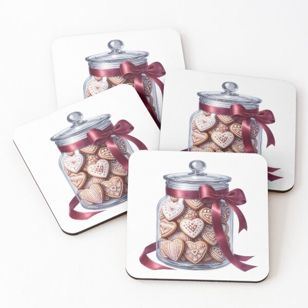 Item preview, Bake With Love Watercolor Cookies - Valentine Heart Art designed and sold by FuzionRaptor.