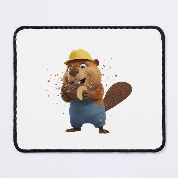 Item preview, Cute Beaver Carpenter Gnawing Wood Log Funny designed and sold by vk09.