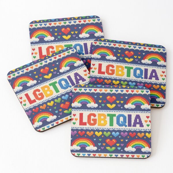 Item preview, LGBTQIA, colorful knitting pattern designed and sold by Mauswohn.