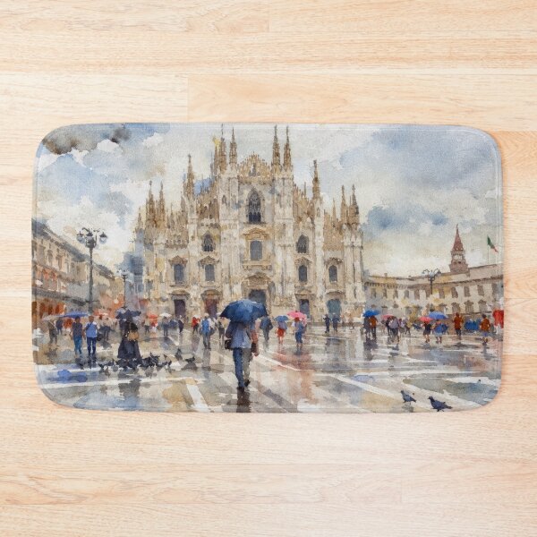 Item preview, Rainy Duomo di Milano Watercolor designed and sold by caracatita75.