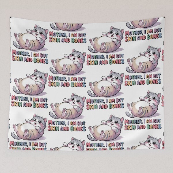 Item preview, Mother, I Am But Skin and Bones Funny Cat Mom Cat Lover designed and sold by BLZART.